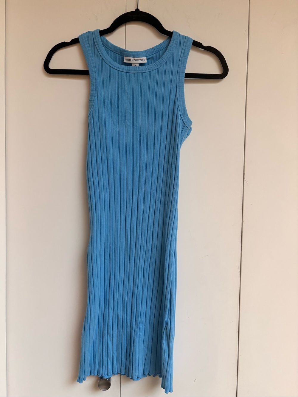 Light Blue Ribbed Tank Midi Dress by And Now This